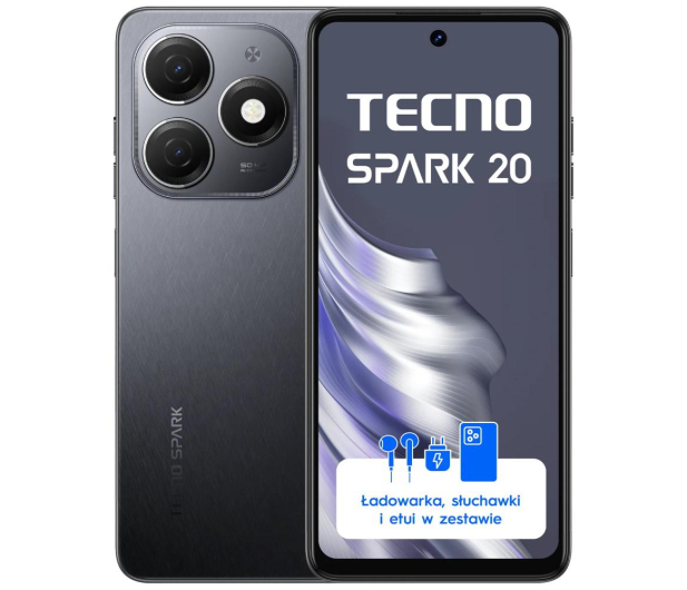 TECNO Spark 20 8/256GB Gravity Black 90Hz - 1213009 - zdjęcie